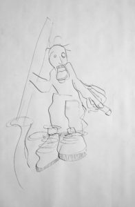 A4: Pen and ink